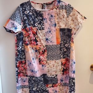 Cottagecore Patchwork Shift Dress